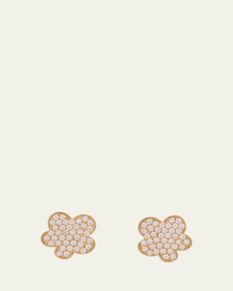 x Carey Lowell 18K Yellow Gold Aracadia Diamond Stud Earrings